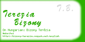 terezia bizony business card